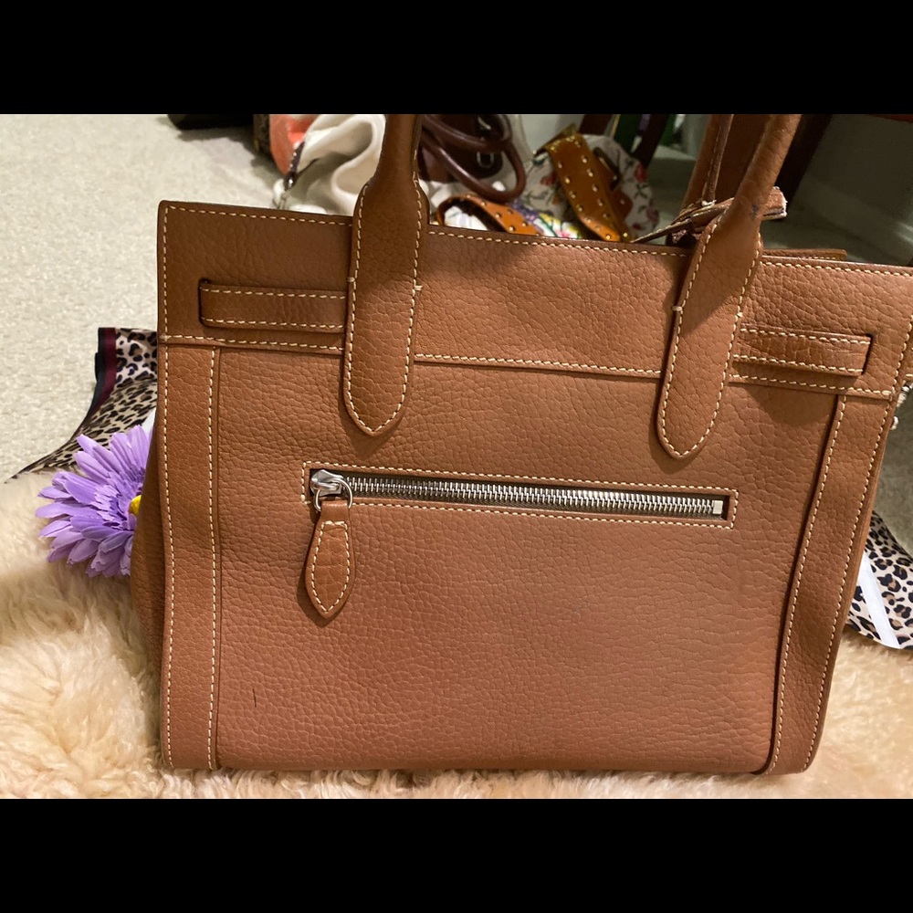 Dooney & Bourke tan handbag pebble leather - Picture 4 of 4